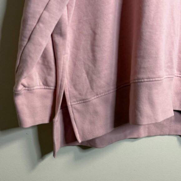 Jadelynn Brooke Embroidered "Amen" Sweatshirt XL Pink Crewneck High-Low Hem - Picture 4 of 6